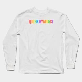 QUEER GYMNAST (Pastel Rainbow - one line) Long Sleeve T-Shirt